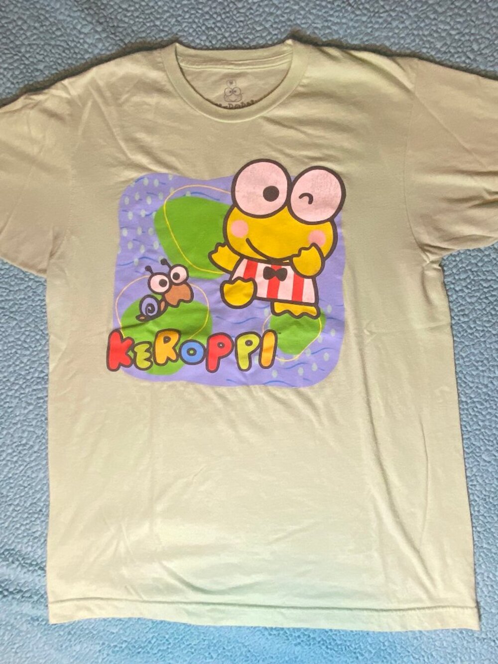 Keroppi Graphic T-Shirt Medium Light green Pastel Sanrio Hot Topic